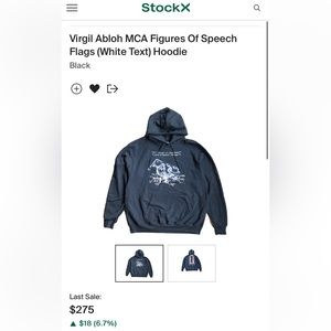 Off-White Virgil Abloh FOG HOODIE (OFFERS WELCOME)